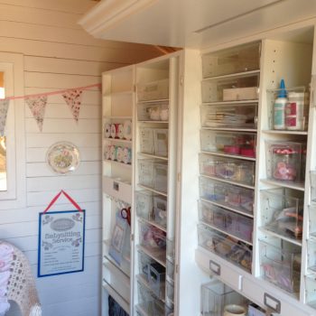 Craft Storage shelving in shed IMG_2276