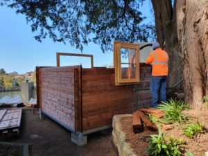 Wooden kitset cabin build