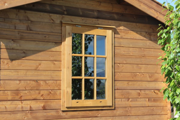 Wooden kitset cabin window