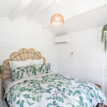 kitset cabin sleepout bedroom