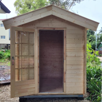 wooden garden shed