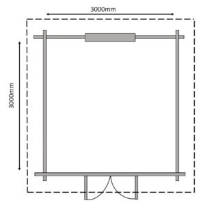 Kitset cabin floor plan 9m2